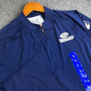 Mossy Oak Fishing EAG Elite Shirt Mens Large Blue Long Sleeve Performance Zip